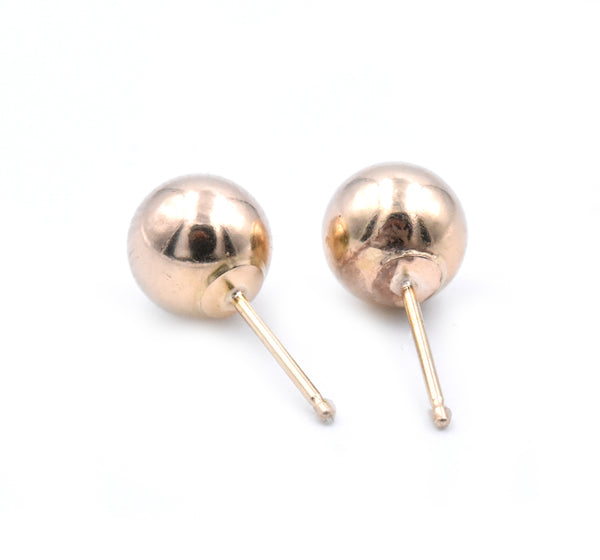 14k Yellow Gold Ball Stud Earrings