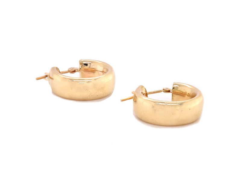 14 Karat Yellow Gold 6MM Hoop Earrings