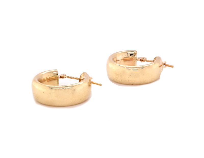 14 Karat Yellow Gold 6MM Hoop Earrings