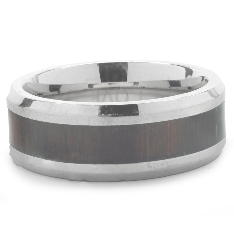 Stainless Steel 8MM Wood Inlay Band