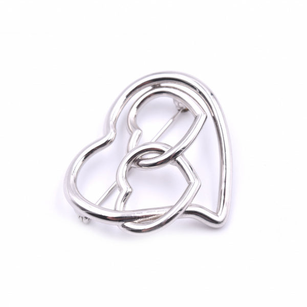 14k White Gold Triple Heart Pendant